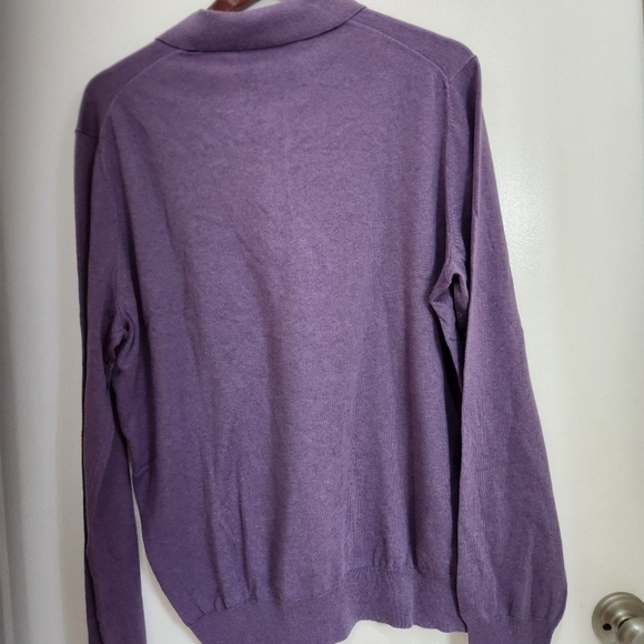 JoS. A.Bank RESERVE LONG SLEEVE 10% SILK 90% COTTON MEN'S SWEATER  L - Picture 6 of 11